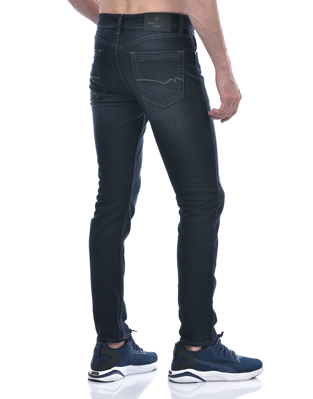 Numero Uno Men Solid Dark Blue Jeans